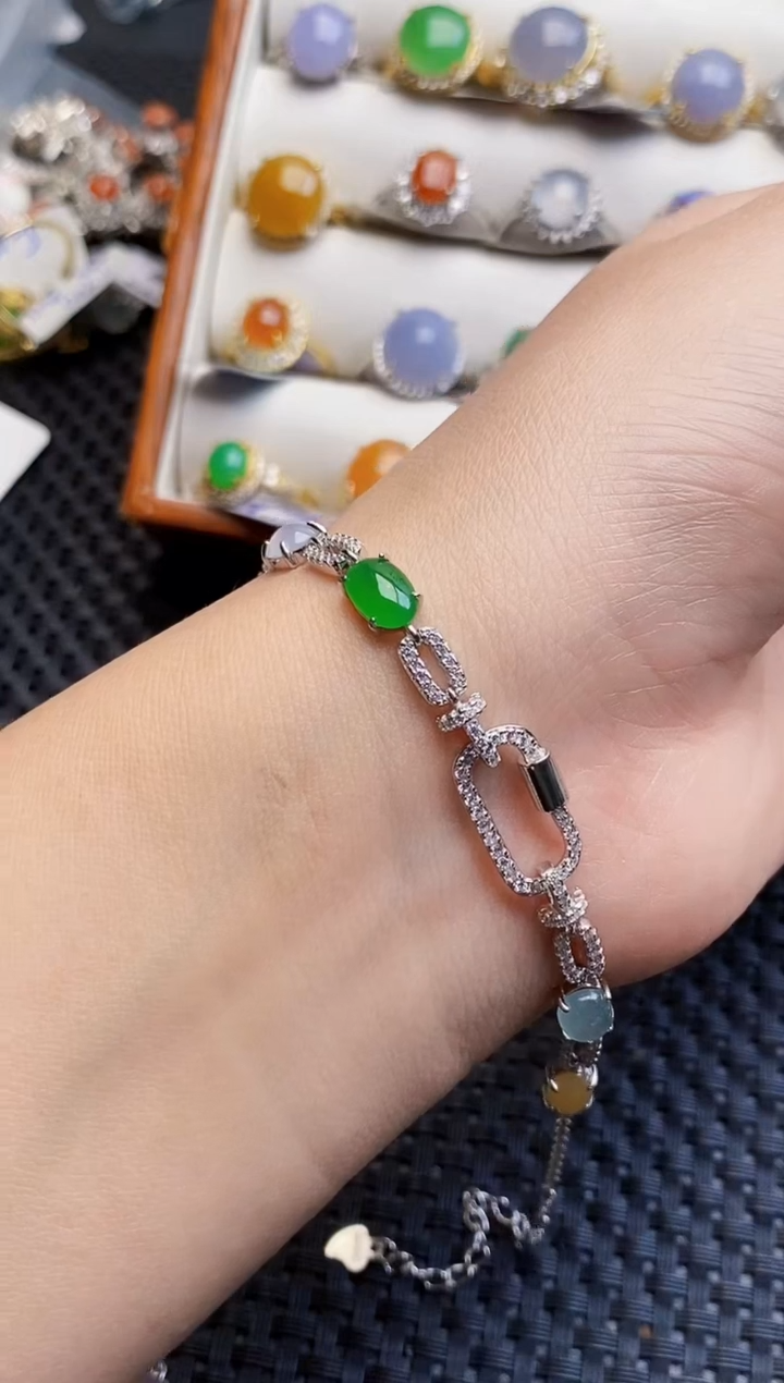 银S925镶嵌戒指翡翠1133