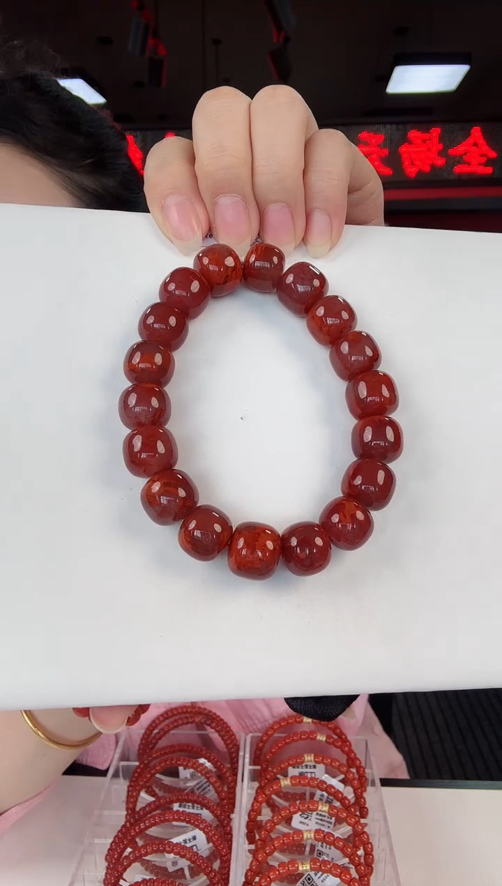 【闪购商品】南红玛瑙瓦西老型手串13+未镶嵌一个/条