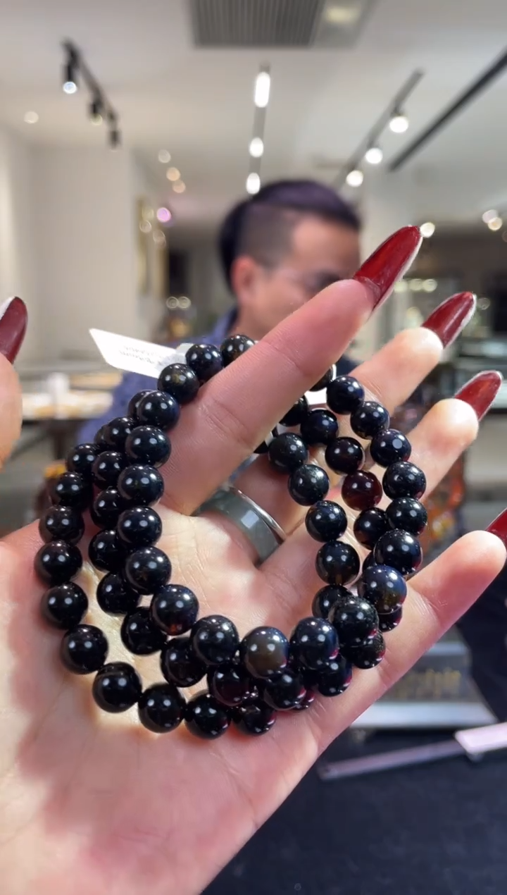 琥珀颈饰未镶嵌缅甸琥珀星际蓝手串多样性发其一