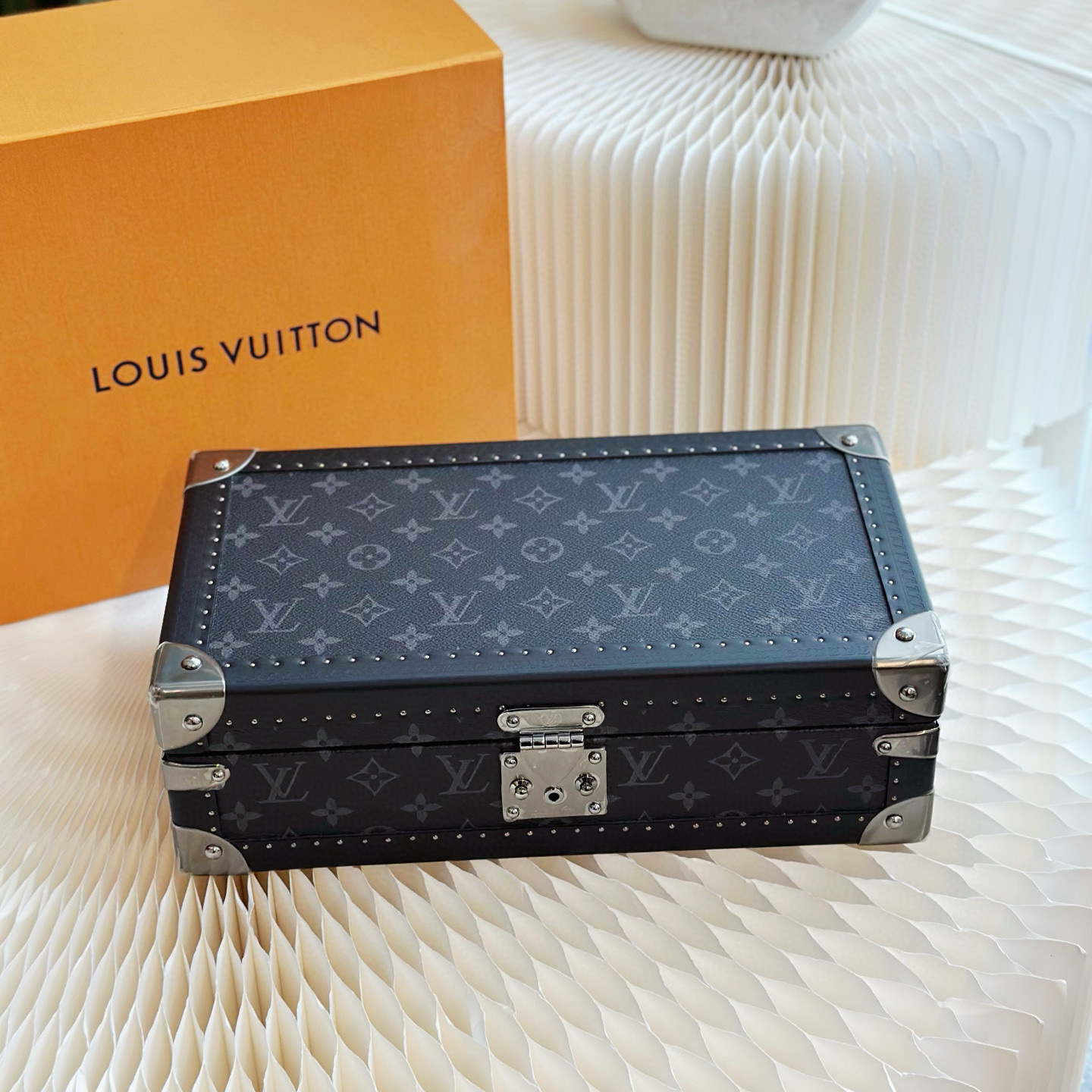 99新 LouisVuitton/路易威登 老佛爷 黑武士八卡位表箱蓝内
