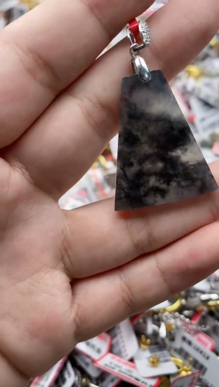 【闪购商品】翡翠戒指银S925镶嵌6666---2