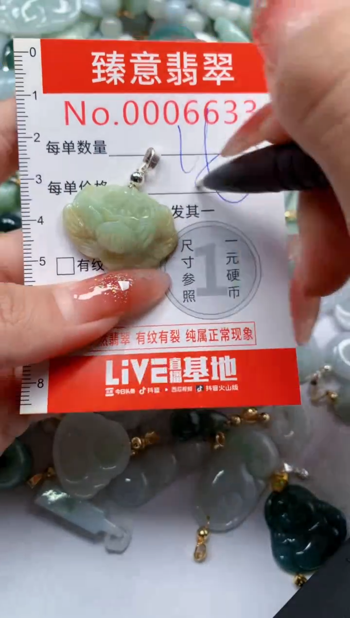 翡翠未镶嵌吊坠(不含链)6633