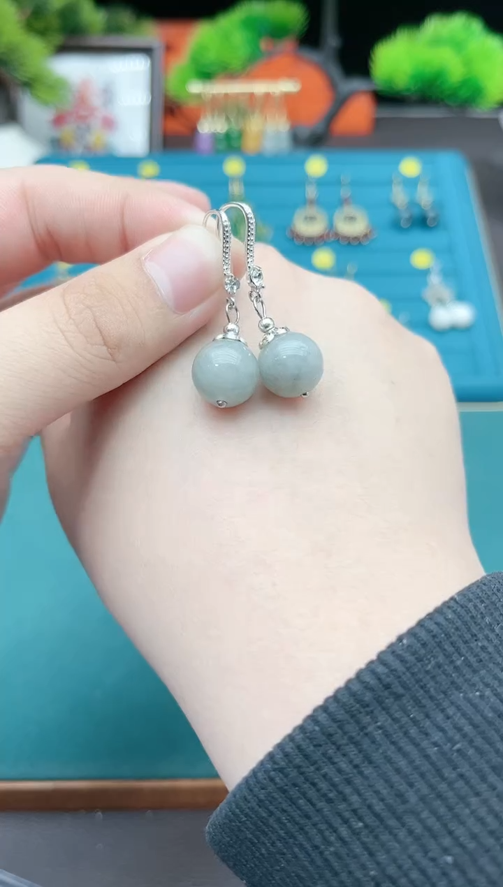 【闪购商品】玛瑙/玉髓耳钉银S925镶嵌822000