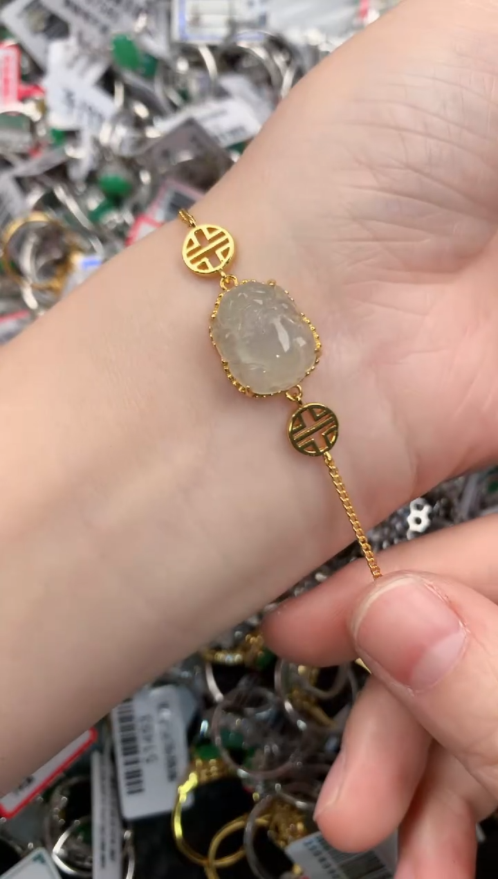 银S925镶嵌戒指翡翠444---4