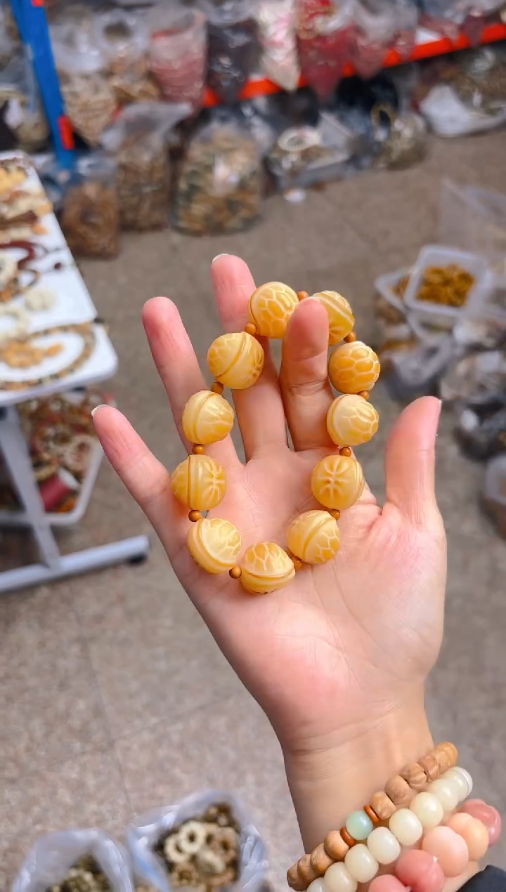 吊坠菩提根/象牙果Z**成富甲天下单圈手串配件