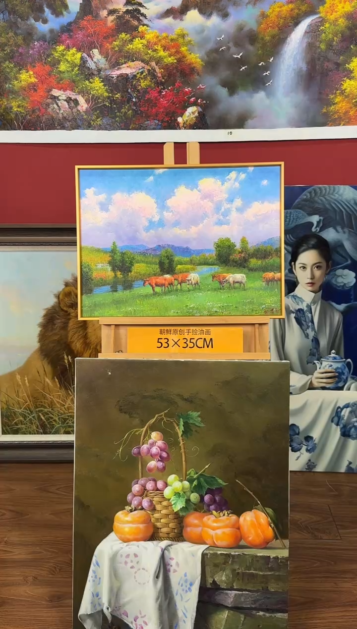 油画【9号】约53*35cm丨朝鲜原创纯手绘孤品油画丨顺丰包邮