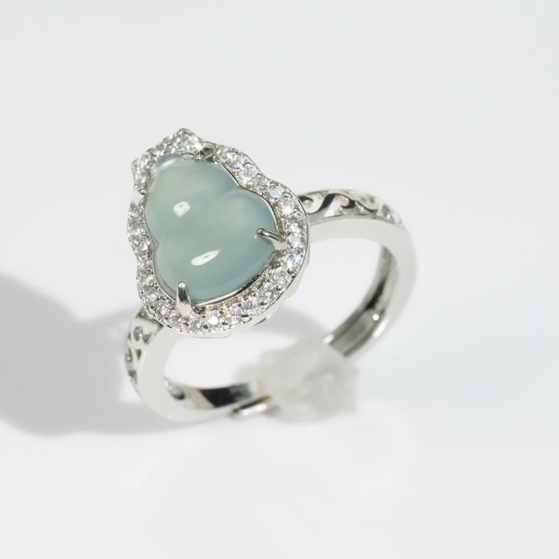 【小胖翡翠】天然A货翡翠葫芦戒指气质时尚日常百搭款-多样性发1