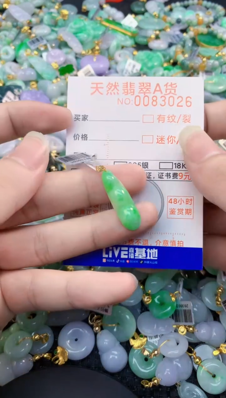 翡翠未镶嵌吊坠(不含链)         1