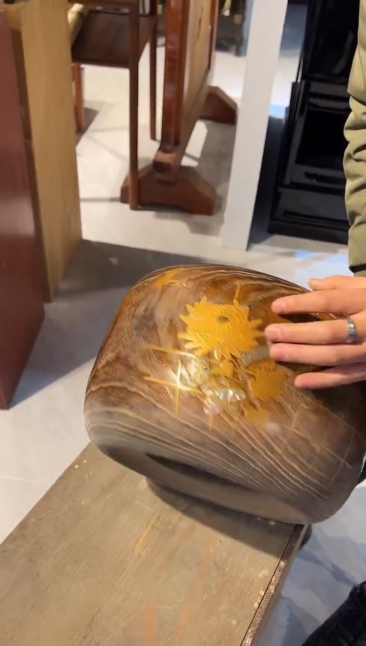 高肉金莳绘 火钵