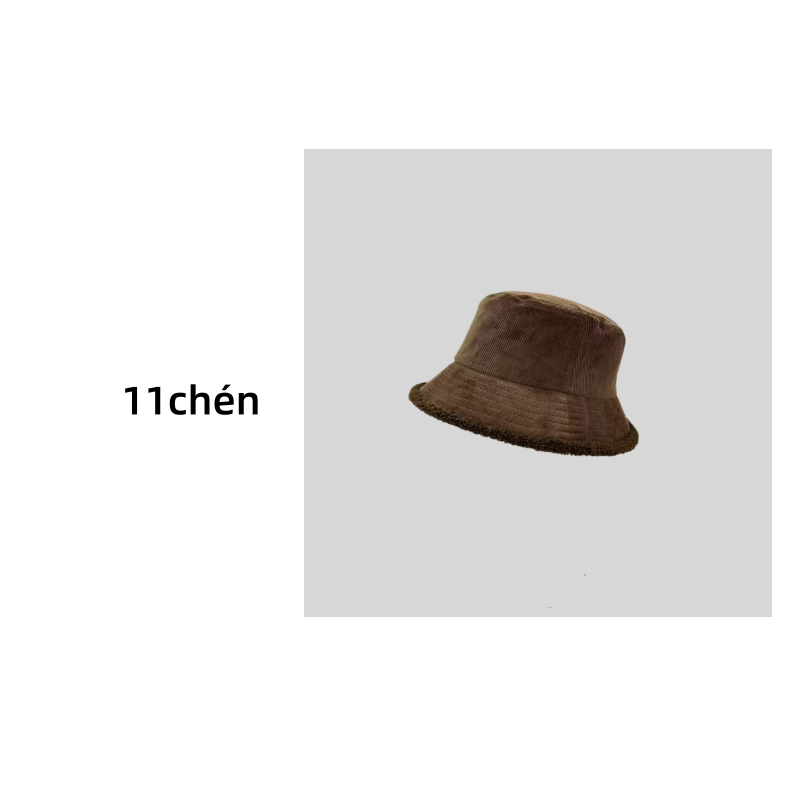 【11chén】“点缀”新款冬季毛绒大头维显脸小渔夫帽