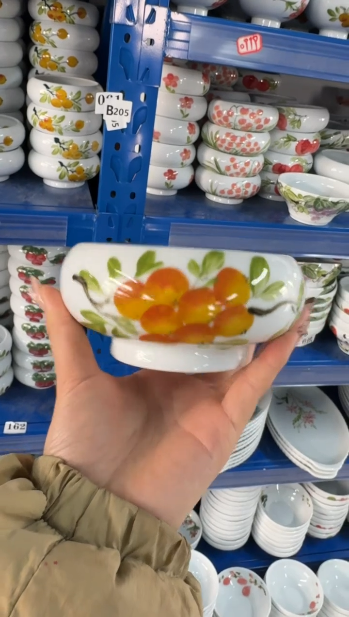 瓷片景德镇高温陶瓷食品级手绘釉中彩-窝窝碗