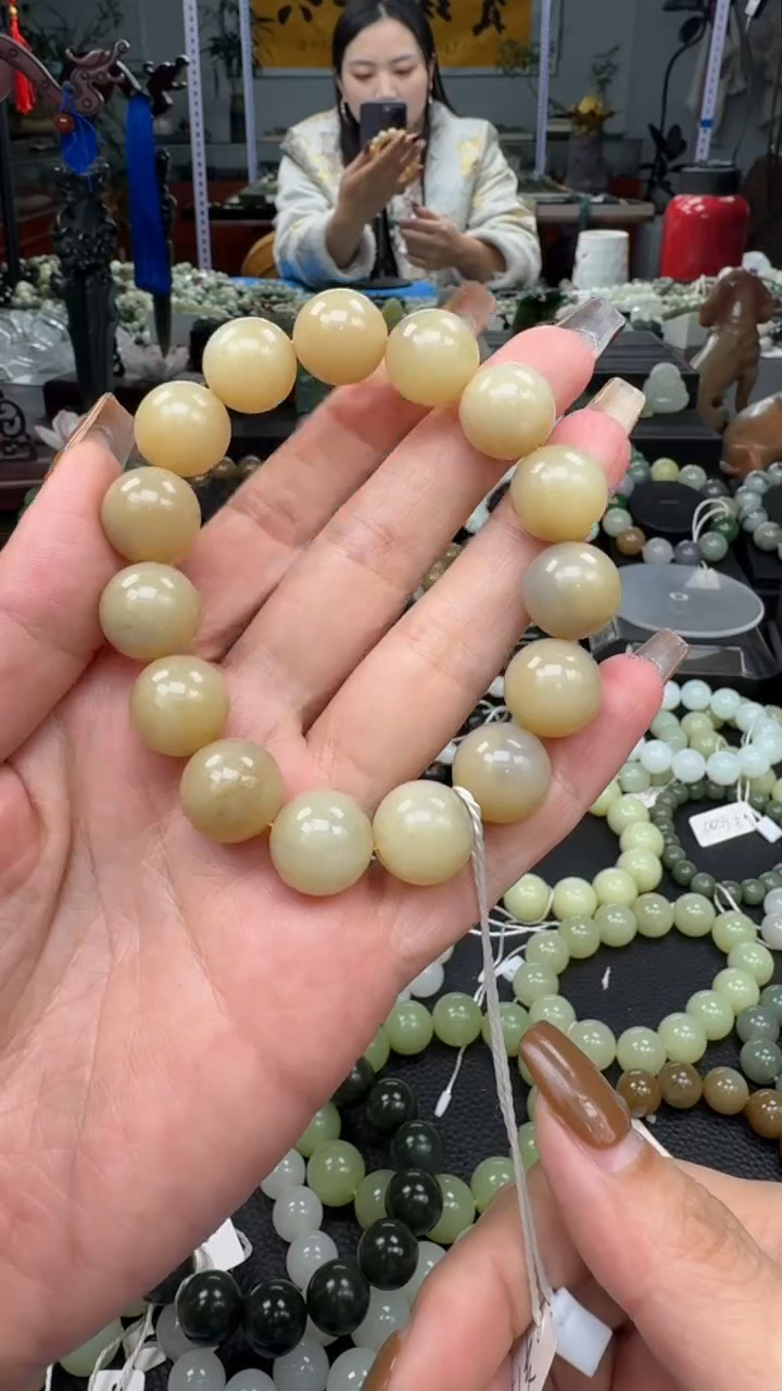 未镶嵌手串和田玉新疆且末蜂蜜糖卡14