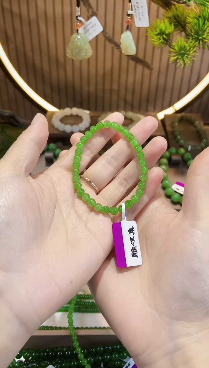 未镶嵌手链和田玉G1299颜色微差