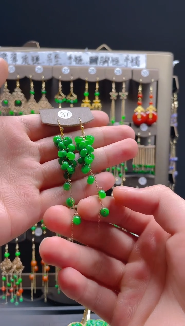【闪购商品】翡翠合金耳饰0122翡翠饰品
