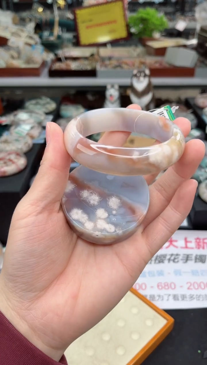 【闪购商品】石英质玉手镯未镶嵌61圈口（赠品镯心）3931333