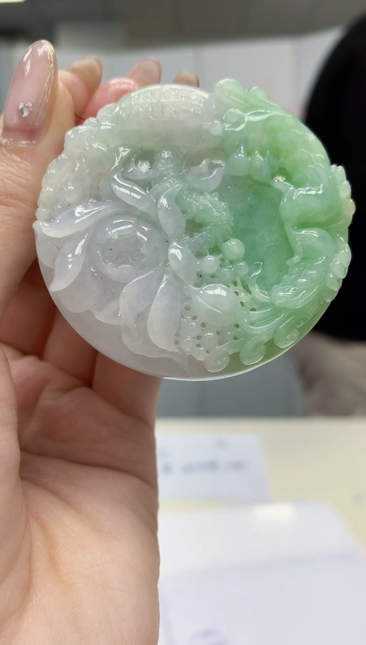 【闪购商品】定制翡翠未镶嵌5145jw-毛货挂件91