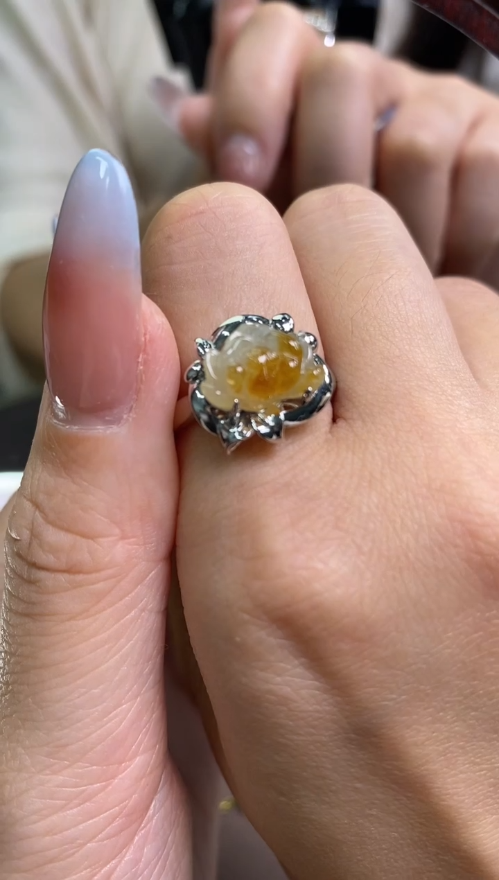 翡翠银S925镶嵌颈饰净货13086