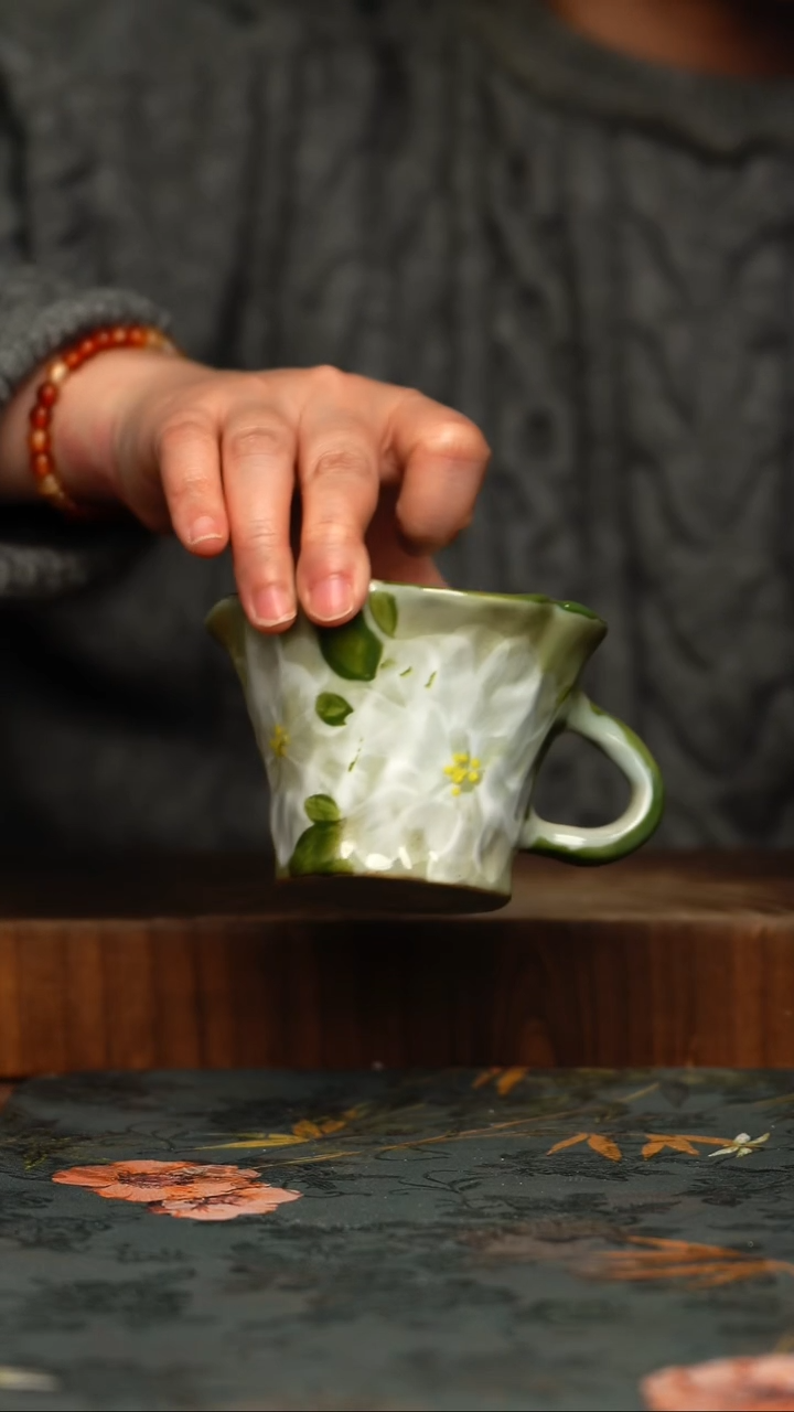 瓷片釉下彩手工手绘同款