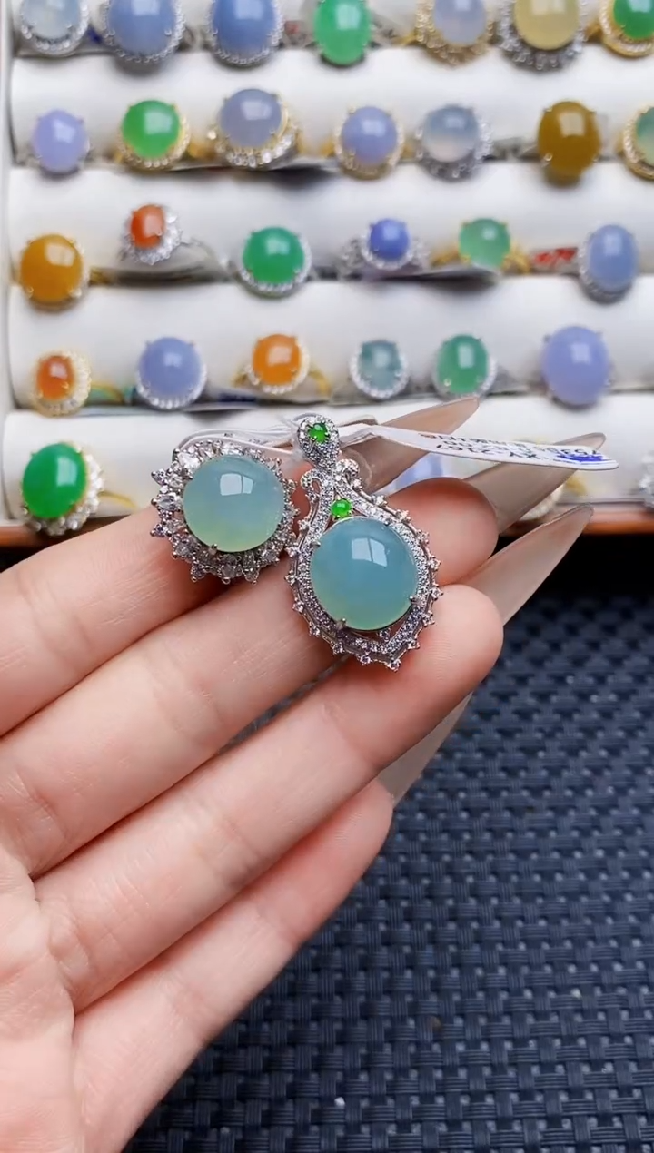 银S925镶嵌戒指翡翠1202