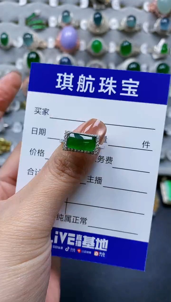 【闪购商品】翡翠戒指银S925镶嵌0517