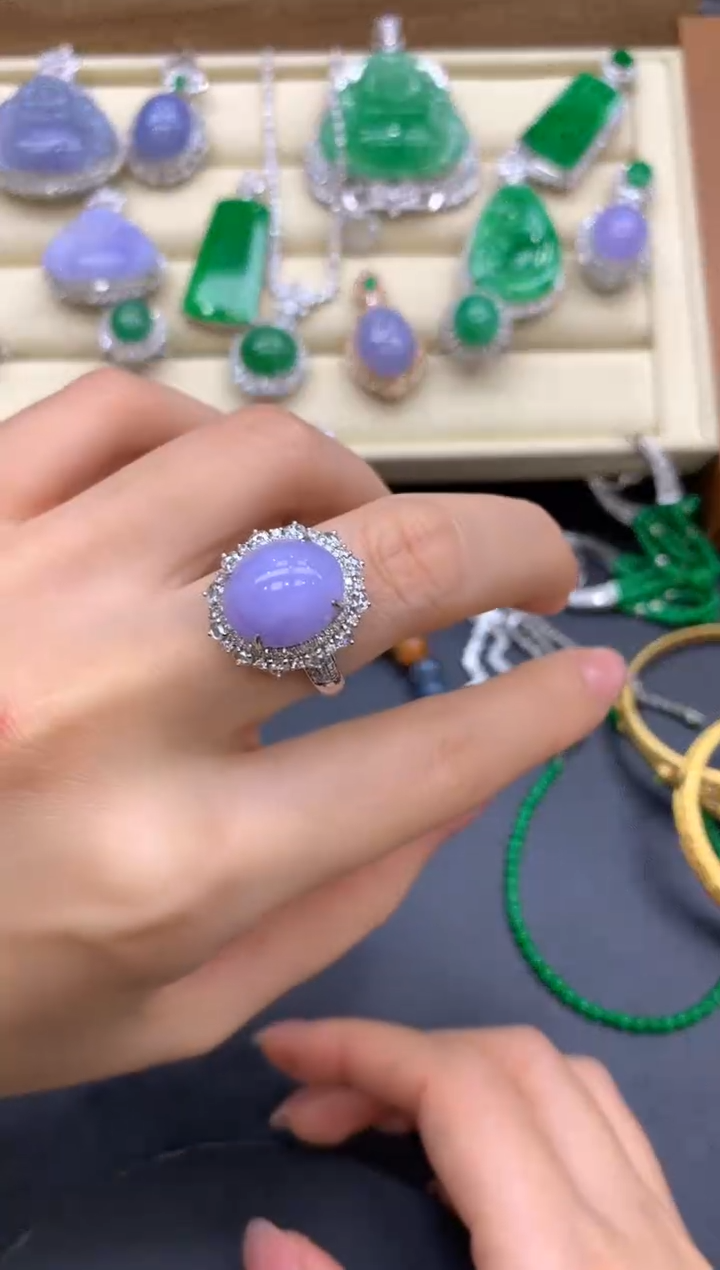 【闪购商品】翡翠戒指18K金镶嵌592-中国好珍宝