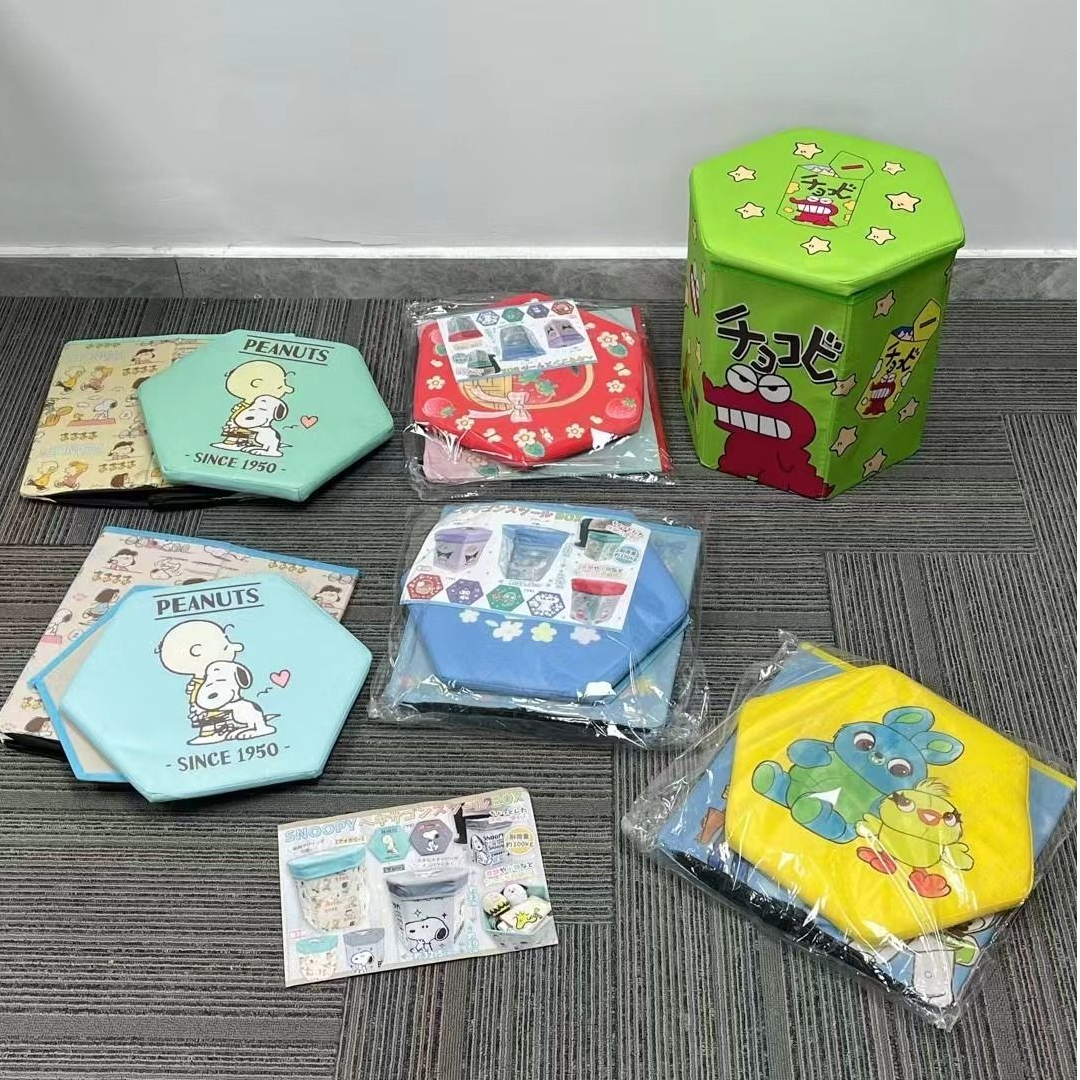  卡通折叠收纳筒 收纳凳 小凳子