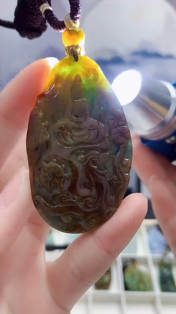 未镶嵌定制翡翠5028ry-毛货挂件91