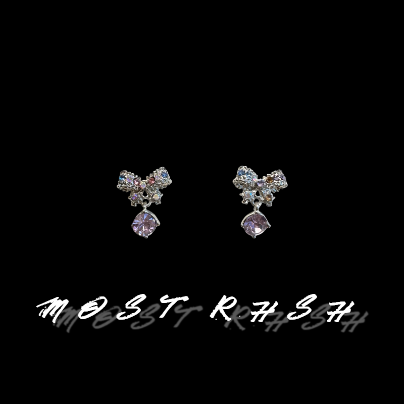 合金锆石耳饰 简约风耳环耳钉百搭小众小巧饰品简约森系耳环