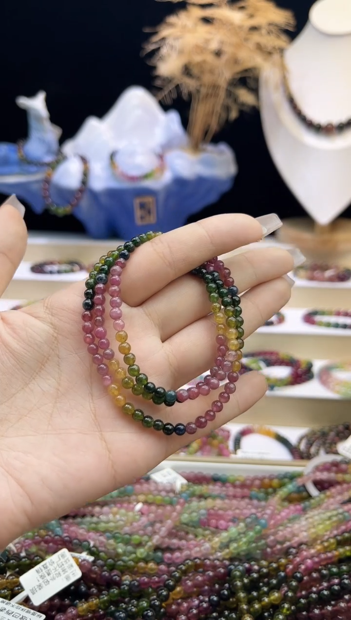 【闪购商品】碧玺/未镶嵌4mm+碧玺多圈多样性发货