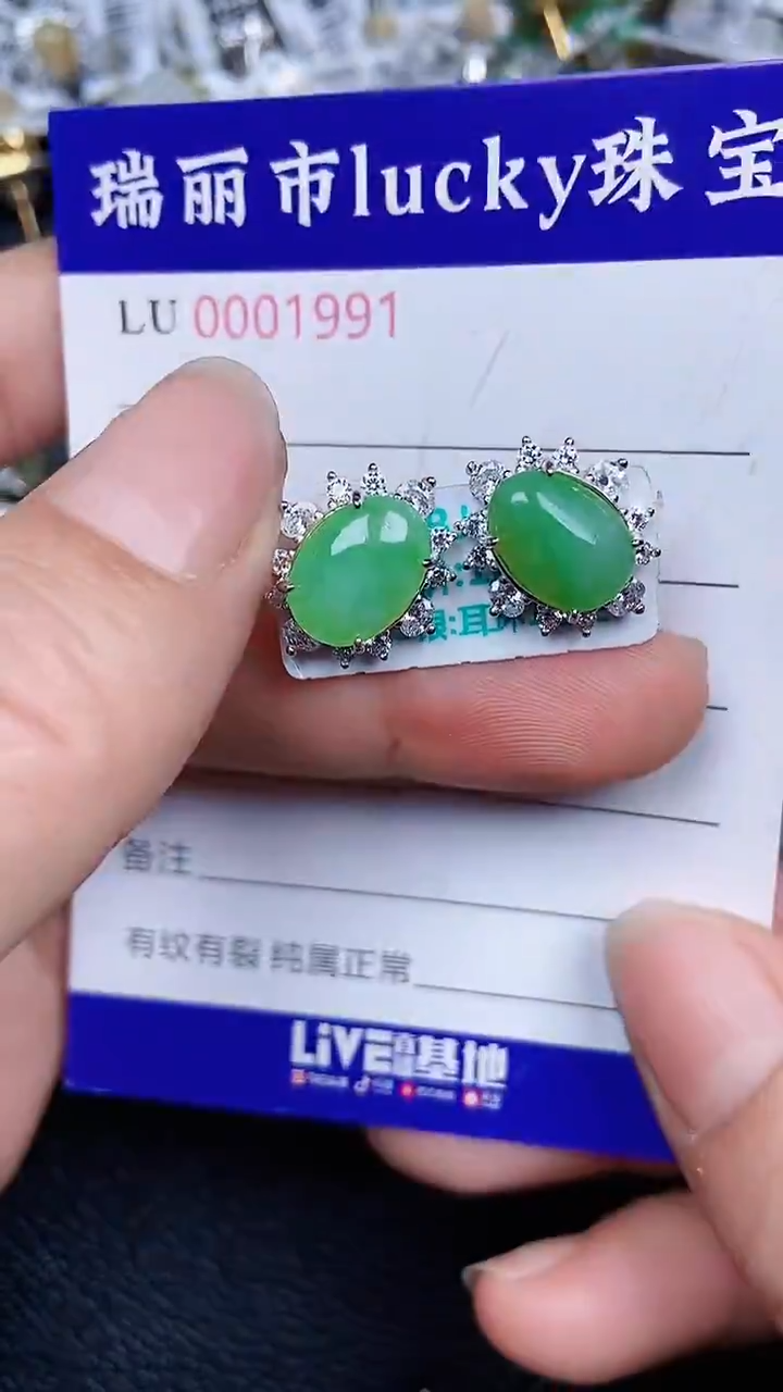 颈饰银S925镶嵌翡翠1991