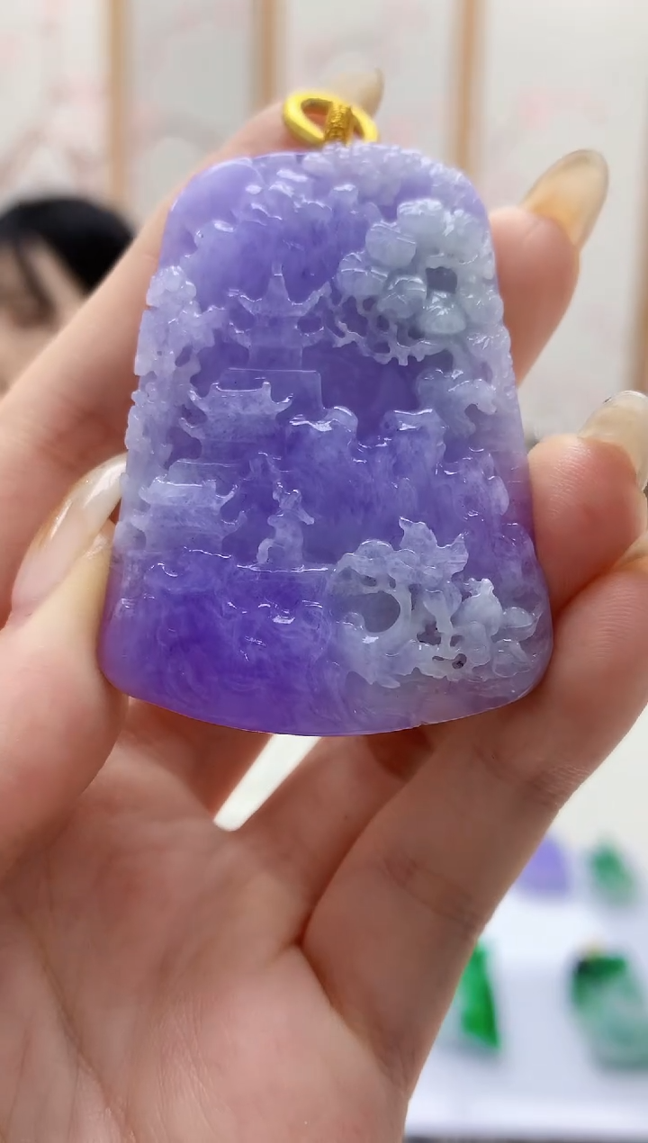 未镶嵌定制翡翠3495jw-毛货挂件26