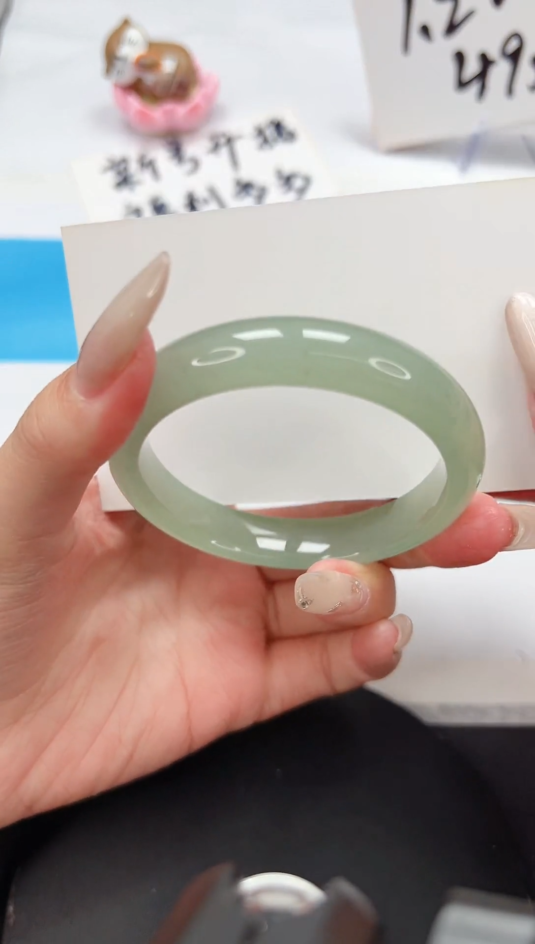 【闪购商品】石英质玉手镯未镶嵌A264-54.3