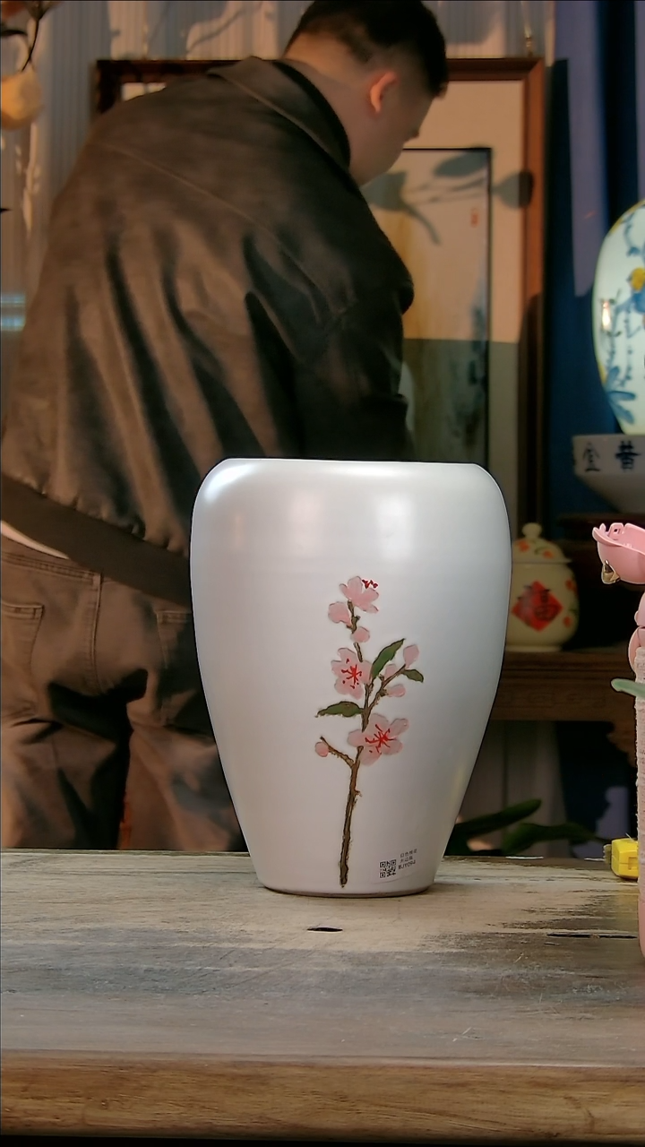 【闪购商品】瓷片景德镇纯手工釉下彩精品花瓶