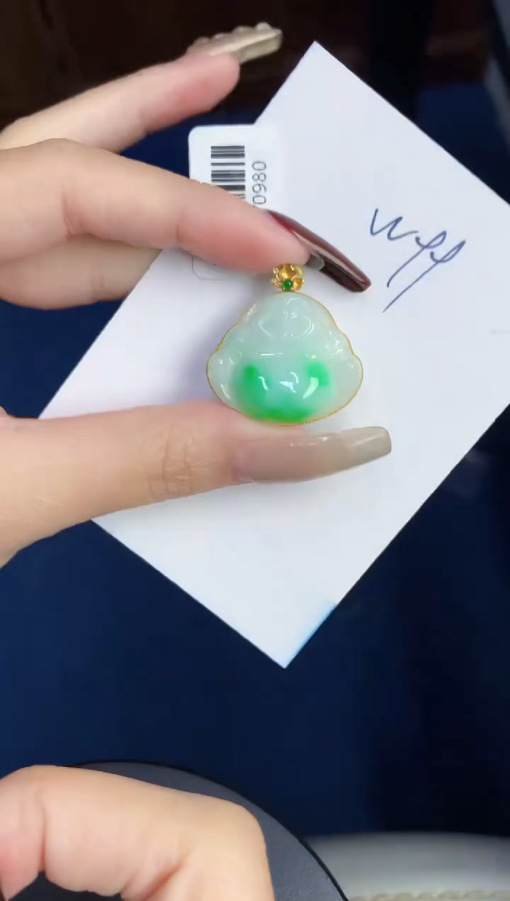 【闪购商品】翡翠颈饰18K金镶嵌0000000000