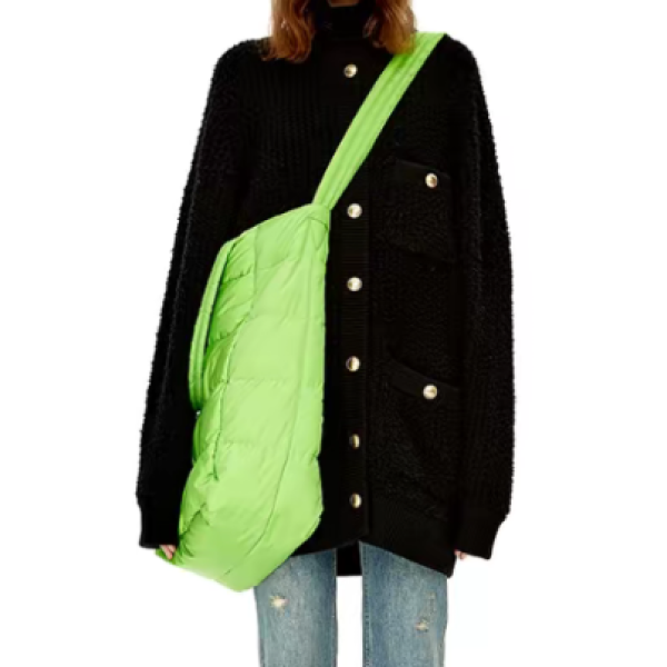 IIIVIVINIKO 纯色宽松长袖单排扣针织衫 女款-M230226615C