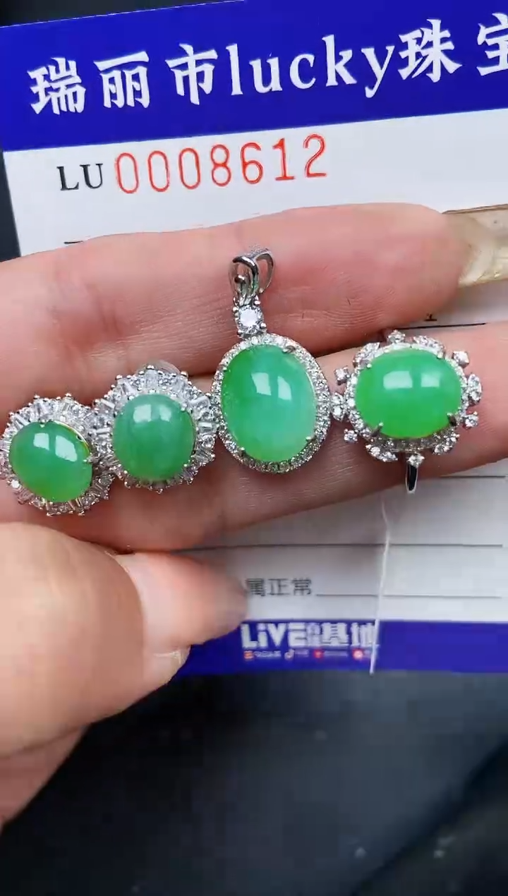 【闪购商品】翡翠颈饰银S925镶嵌8612