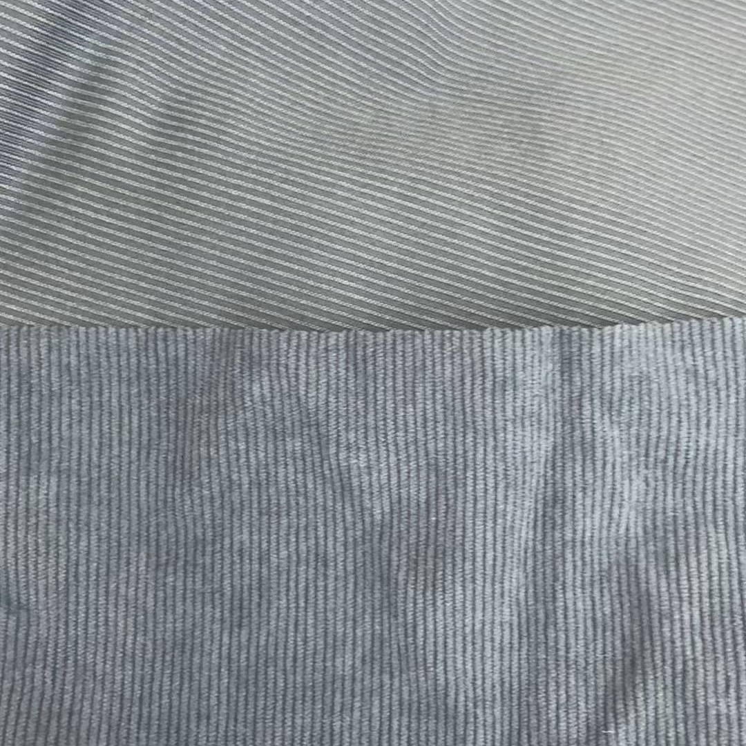 蓝色灯芯绒服装面料