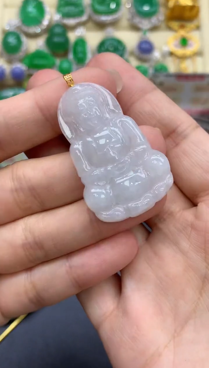 颈饰18K金镶嵌翡翠68-中国好珍宝