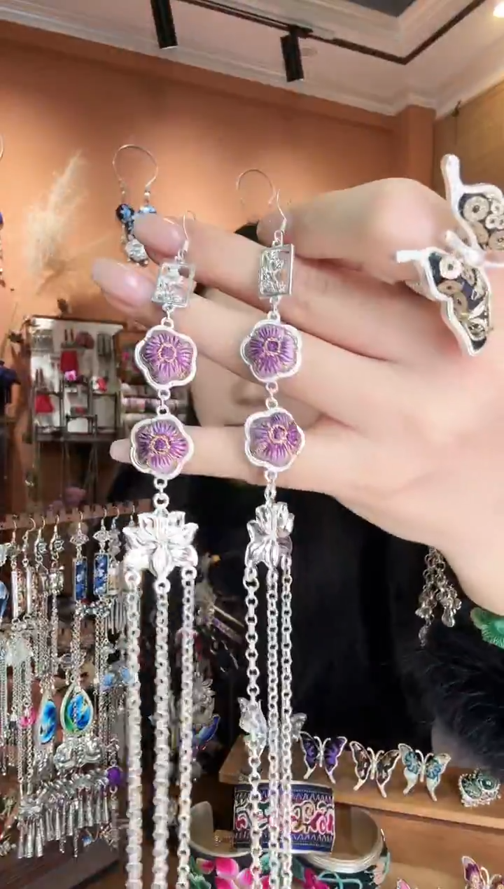 刺绣纯手工民族风耳环