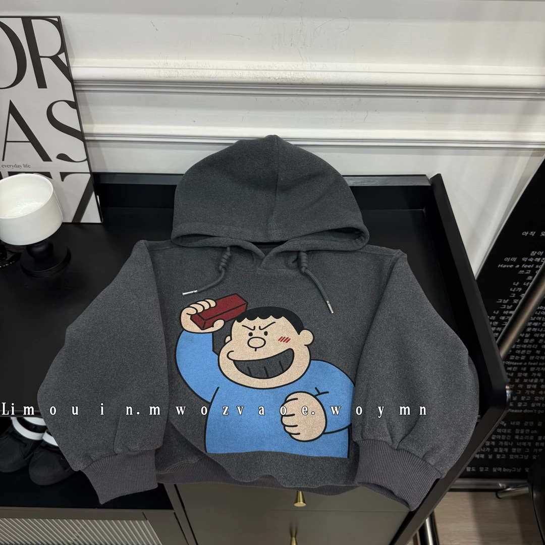 【小胖虎】连帽秋冬款男女童宽松连帽卫衣长袖印花上衣