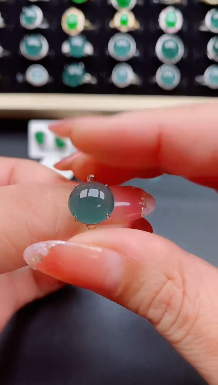 【闪购商品】翡翠戒指银S925镶嵌508050