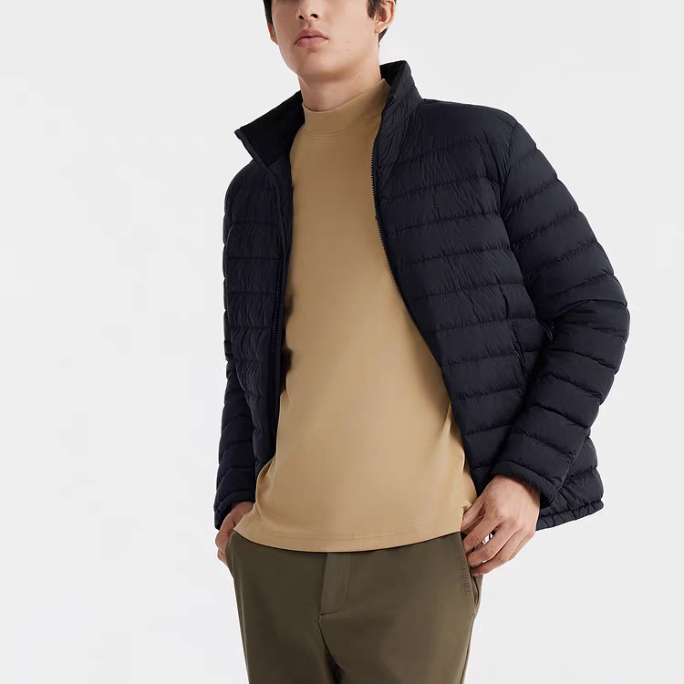 SC25949冬季休闲简约沉稳轻商务男士防风保暖立领羽绒服