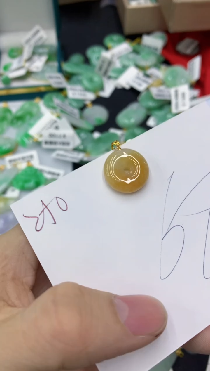 【闪购商品】翡翠颈饰18K金镶嵌1111111111