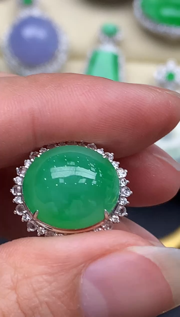 【闪购商品】翡翠戒指18K金镶嵌578-中国好珍宝