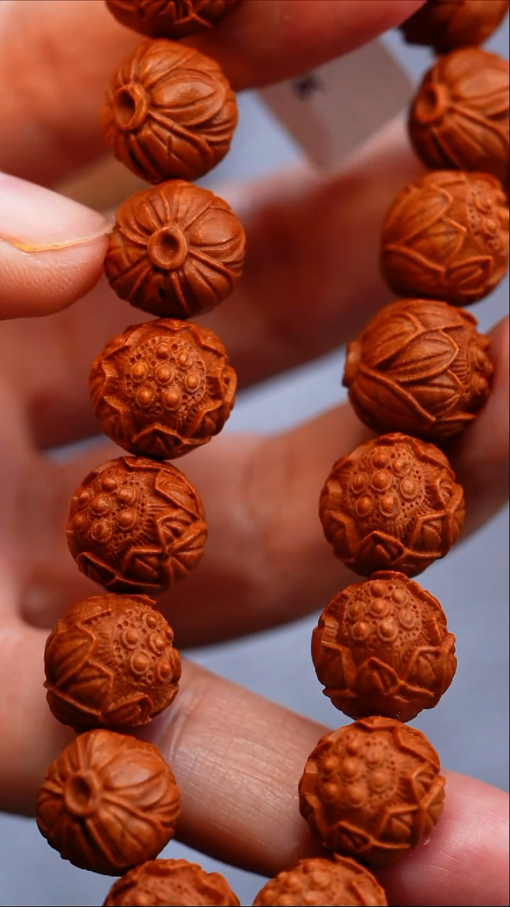 【闪购商品】橄榄核手串苏工龙纹桃核