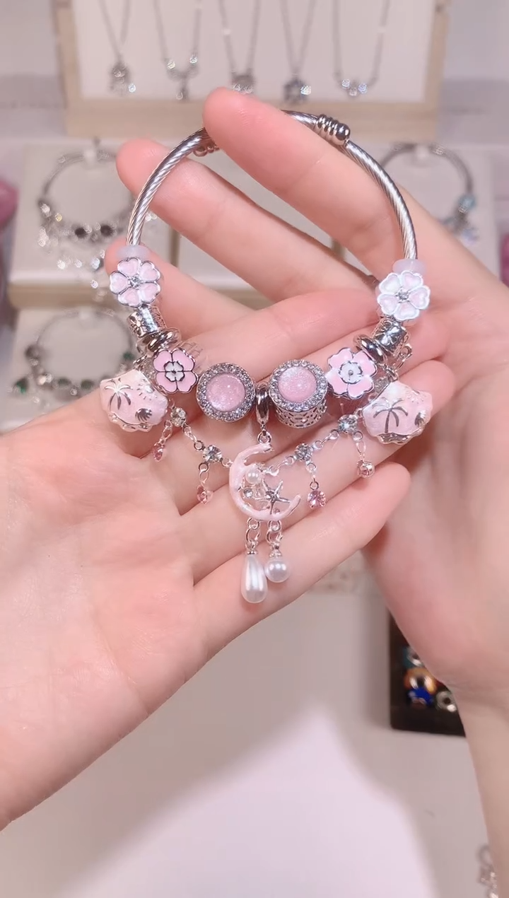 无铜合金粉色马卡龙成品，库存1~