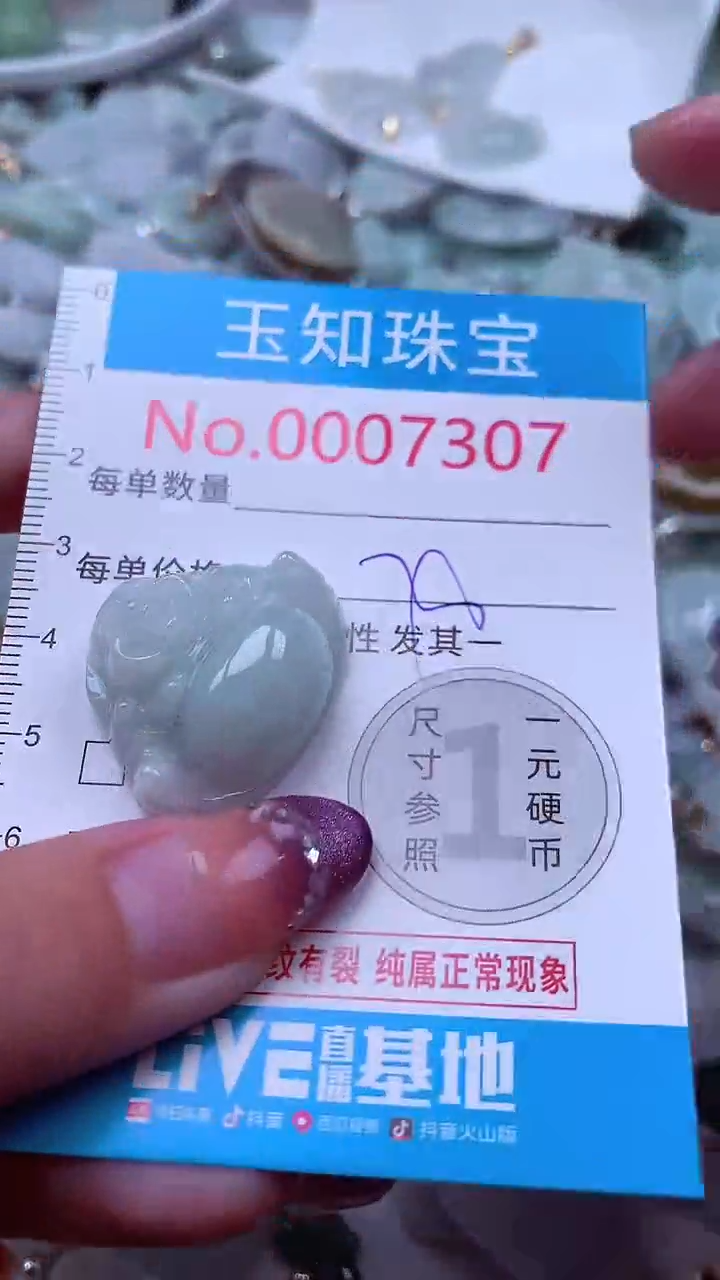 翡翠未镶嵌吊坠(不含链)7307