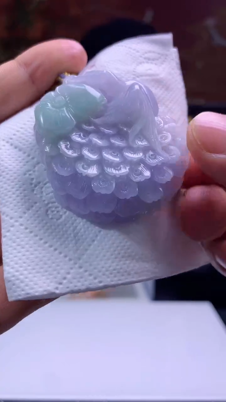 【闪购商品】定制翡翠未镶嵌1002hn-毛货挂件33