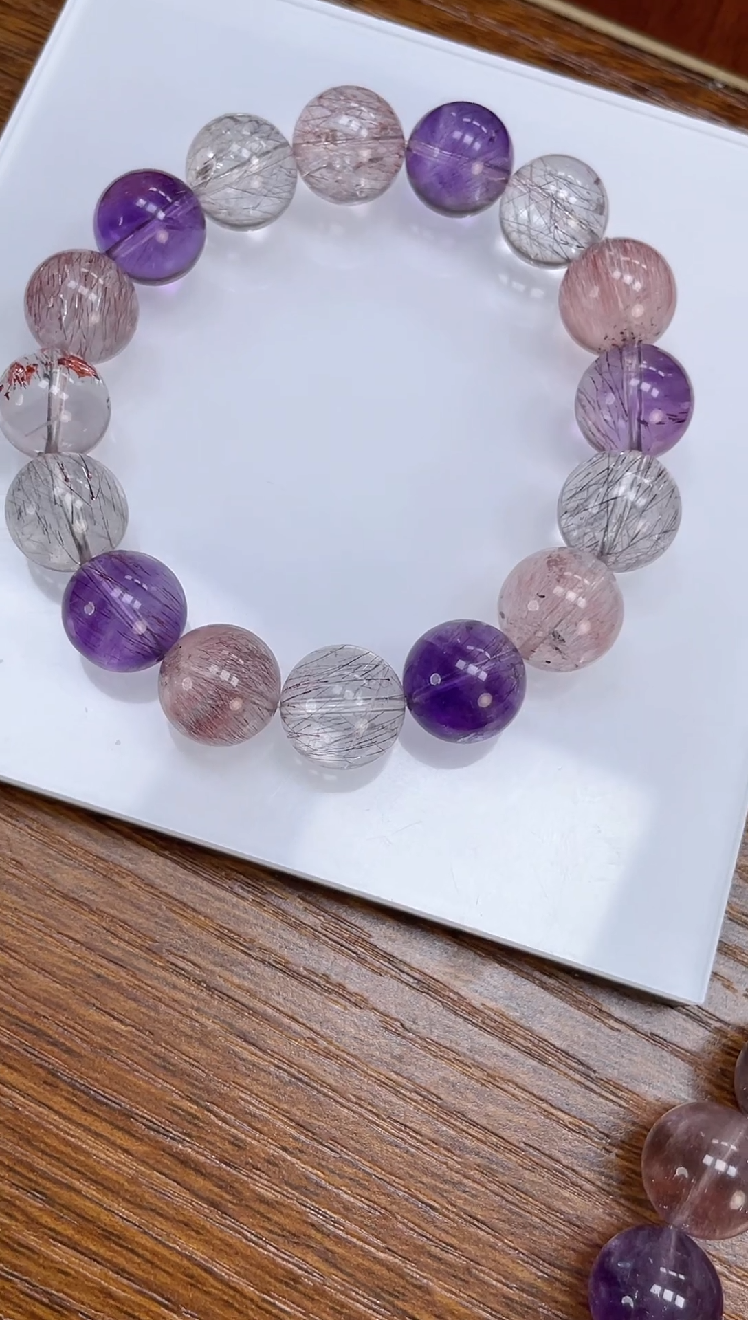 【闪购商品】水晶手链未镶嵌天然超七12mm多样性发一