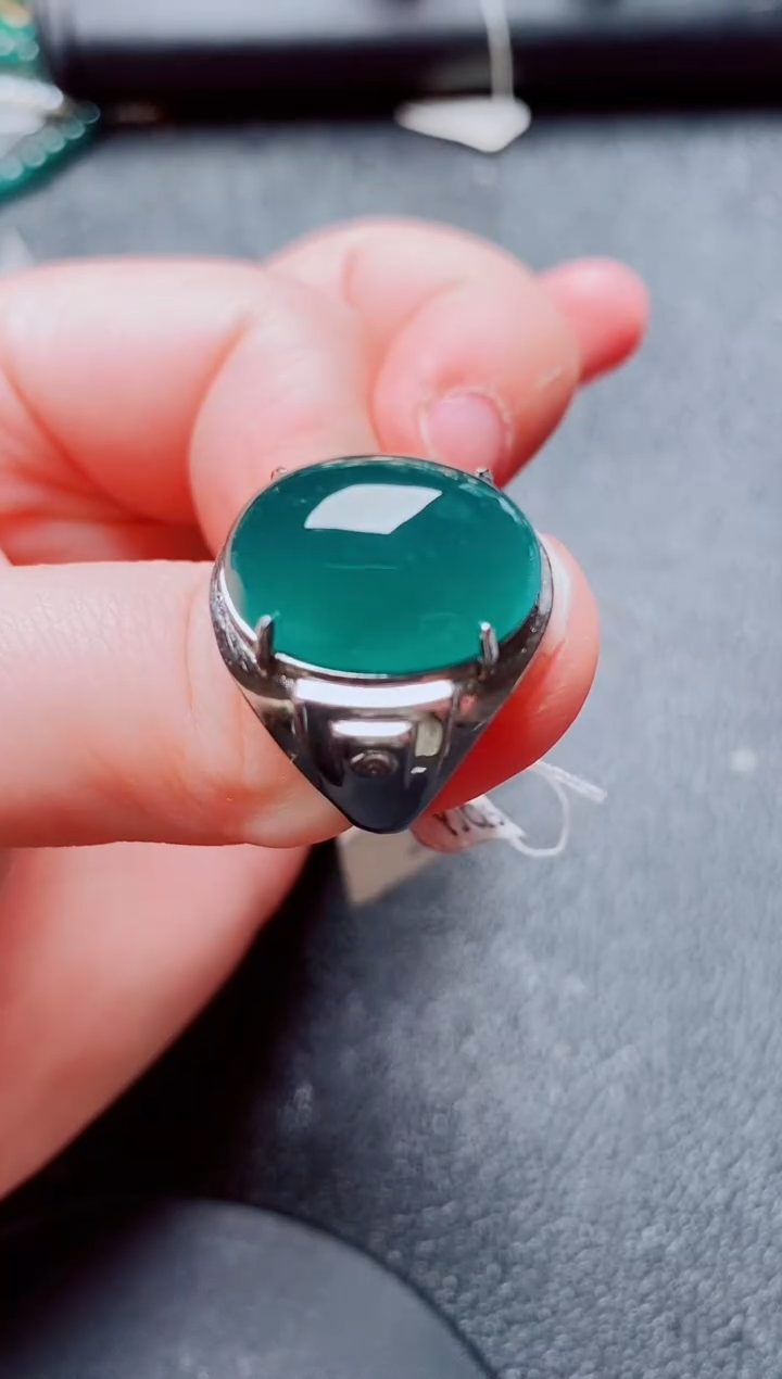 银S925镶嵌戒指翡翠1111